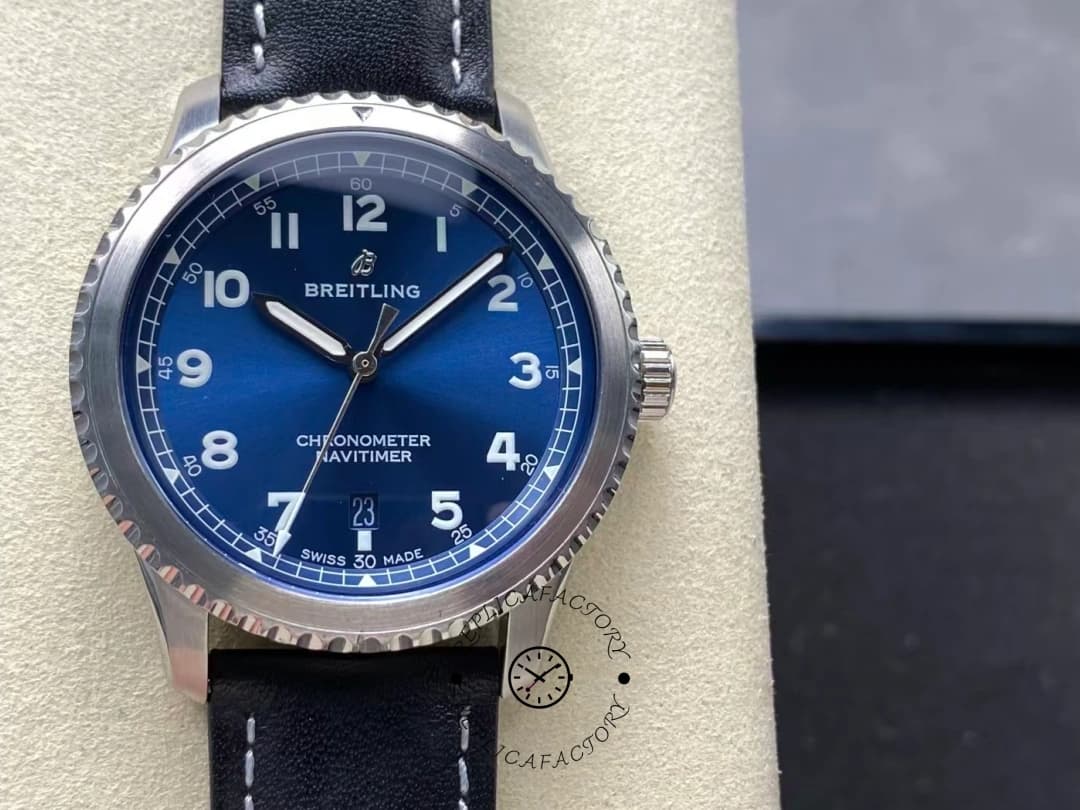 Breitling Navitimer 8 Automatic 41 A17314101C1X2 Black Leather Band 1:1 Clone Men's Watch — view 1