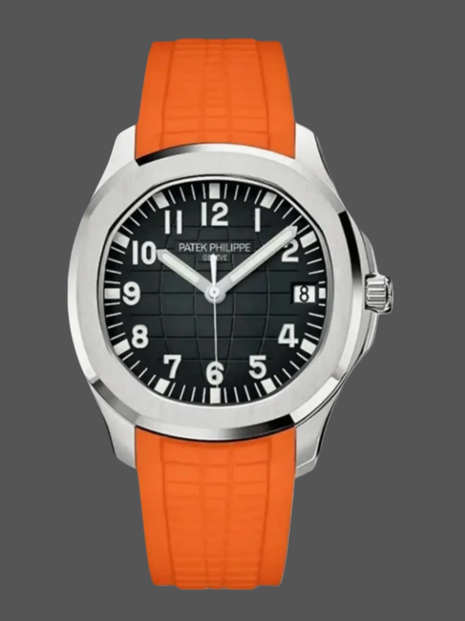 Patek Philippe Aquanaut 5167A 001 Replica 40mm Orange Rubber Strap — view 1