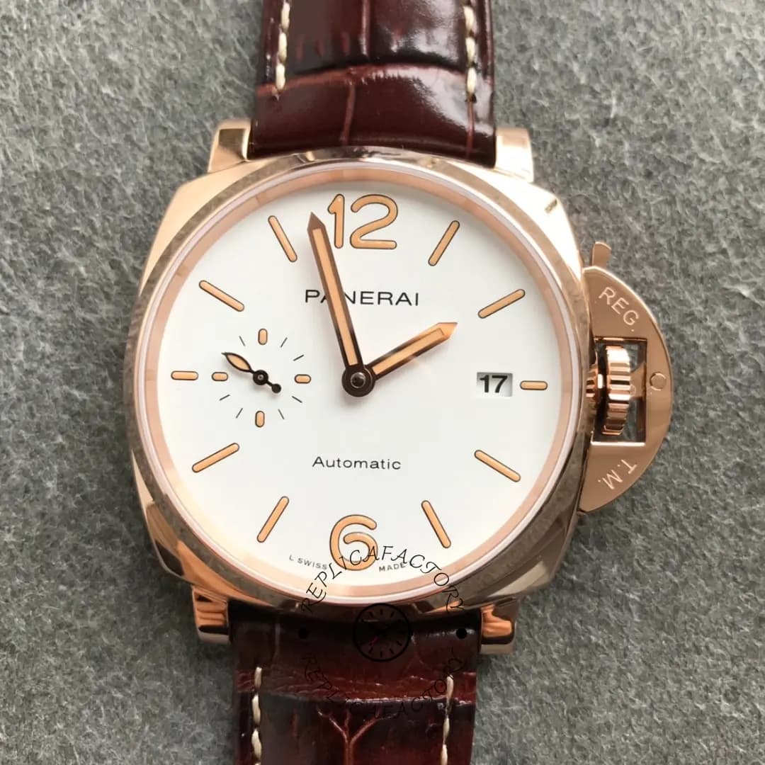 Panerai Luminor Due Automatic PAM01042 Replica Watch Rose Gold 42mm — view 1
