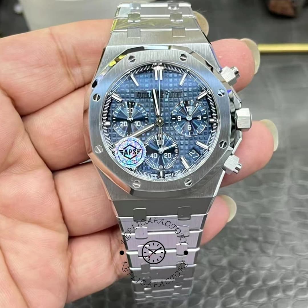 AP Royal Oak Chronograph 41mm 26240ST.OO.1320ST.05 1:1 Clone Blue Dial — view 1