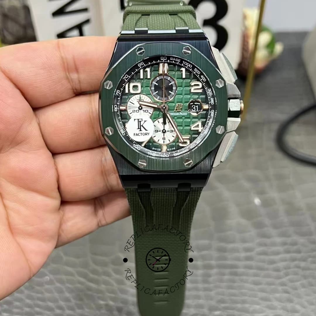 AP Royal Oak Offshore 44mm Green Dial 26405CE.OO.A056CA.01 1:1 Clone Chronograph — view 1