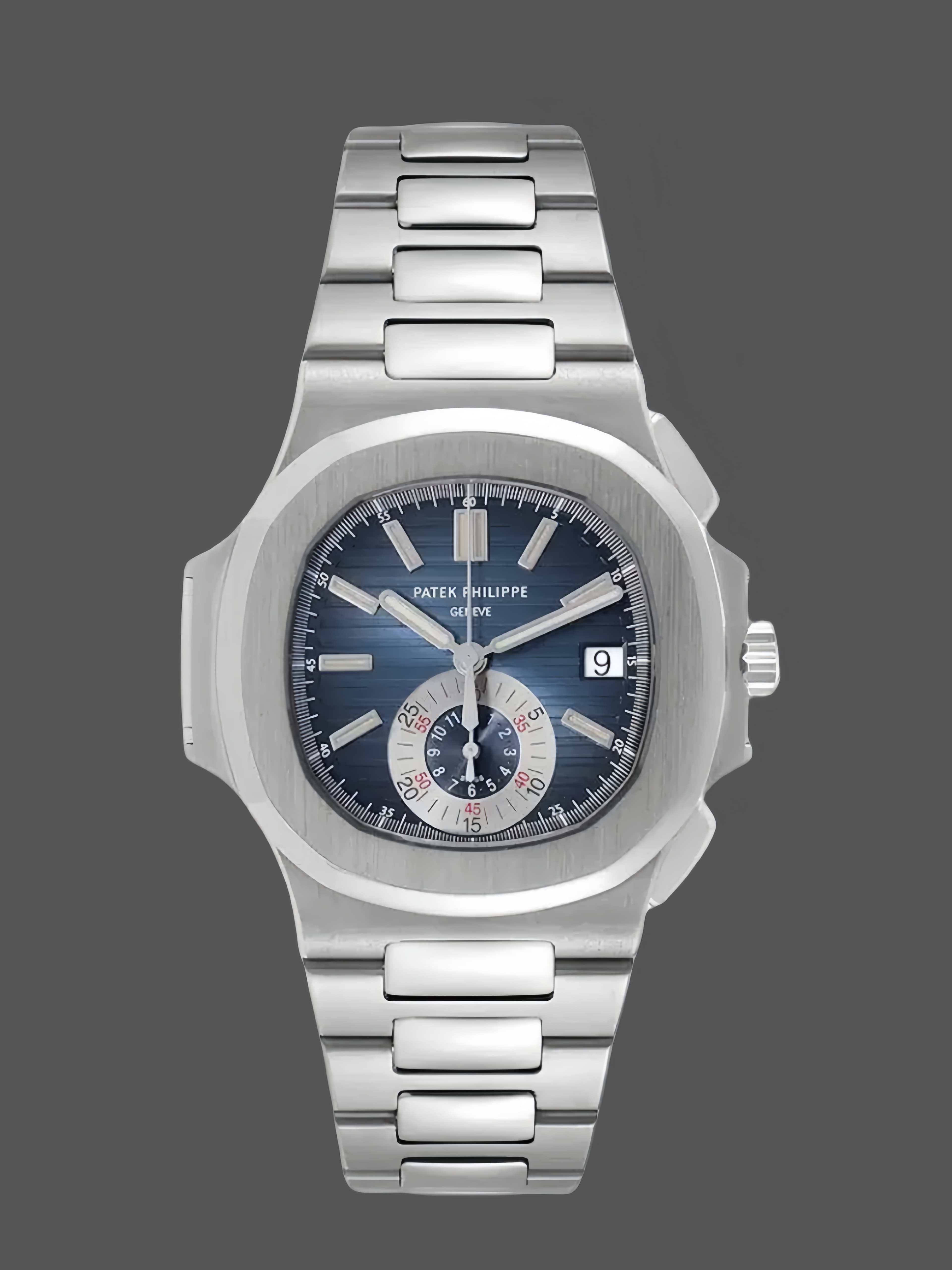 Patek Philippe Nautilus Chronograph Stainless Steel Blue Dial 5980 1A 001 — view 1