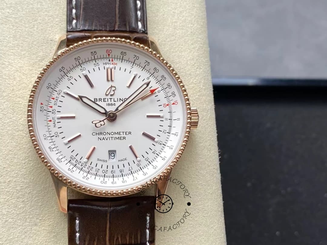Breitling Navitimer Automatic 41 Rose Gold R17326211G1P1 Replica Men's Casual Watch — view 1