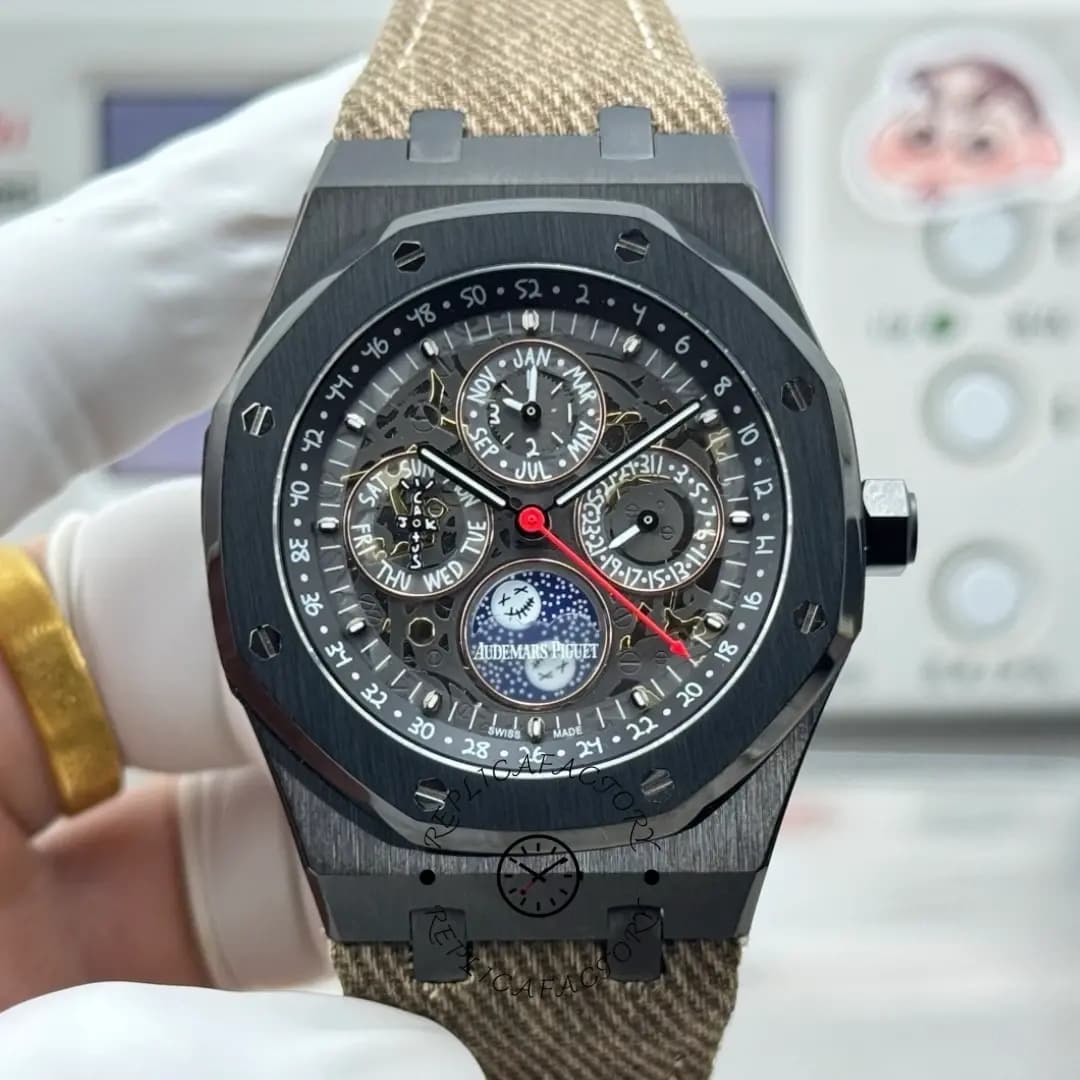 AP Royal Oak Perpetual Calendar Replica 26585CM.OO.D301VE.01 Black Bezel — view 1