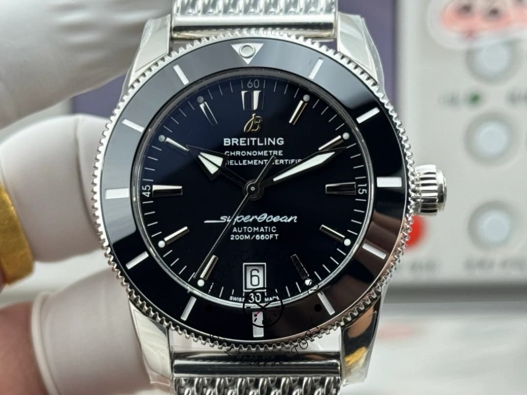Breitling Superocean Heritage AB2010121B1A1 Replica Stainless Steel Black Dial — view 1