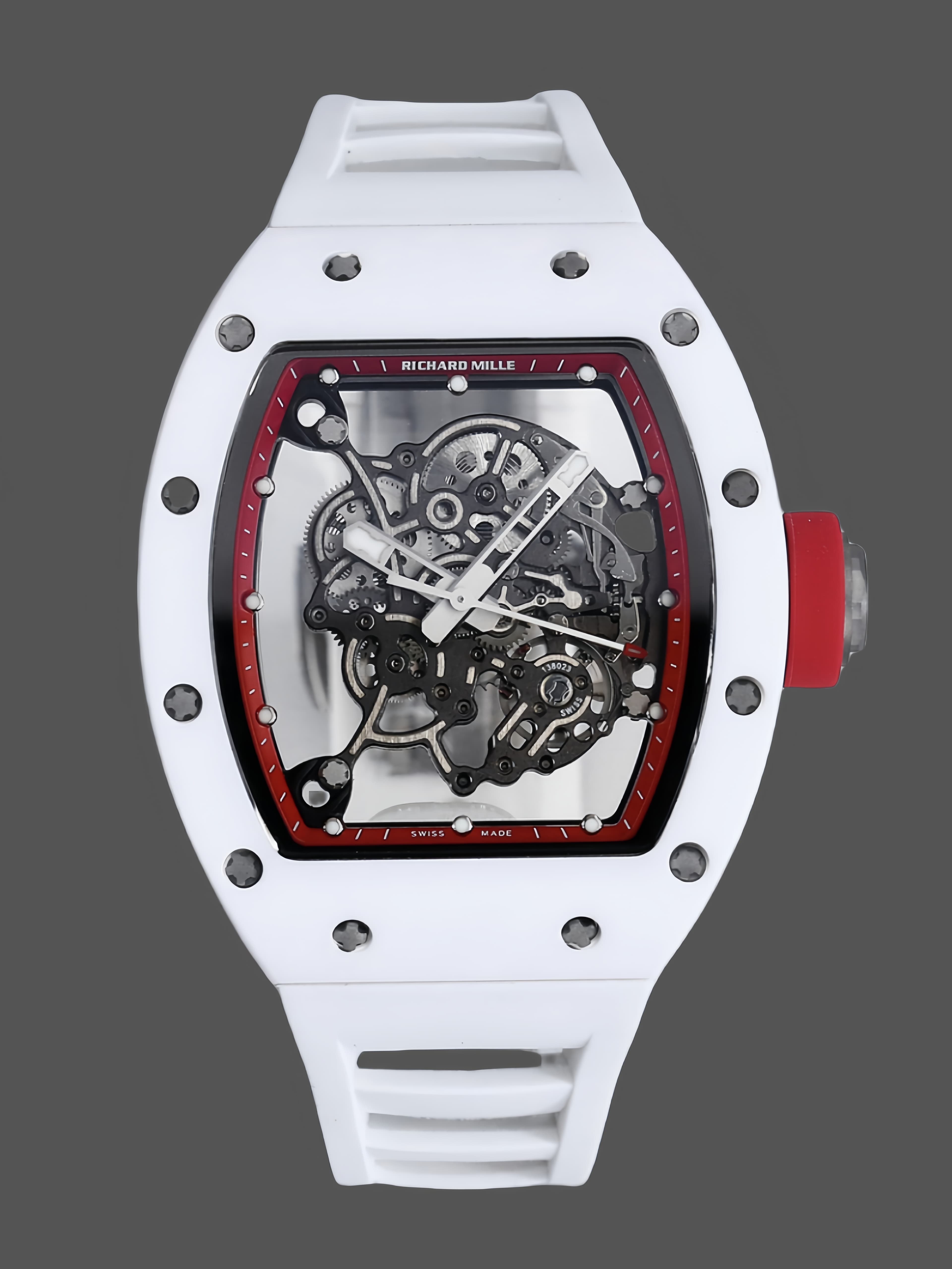 Richard Miller RM 055 RMUL2 NTPT Carbon Fiber White Case Red Mark — view 1