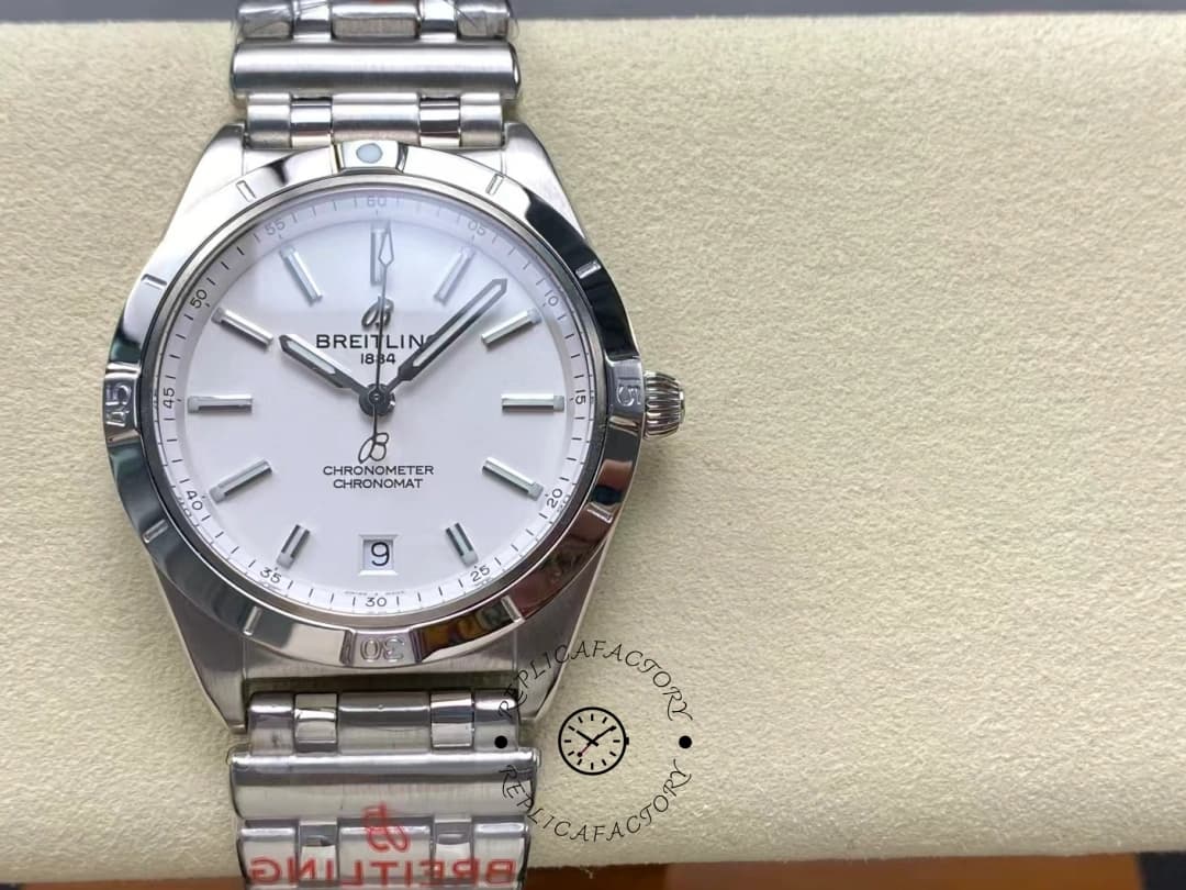 Breitling Chronomat A10380101A3A1 36mm Automatic White Dial Replica — view 1