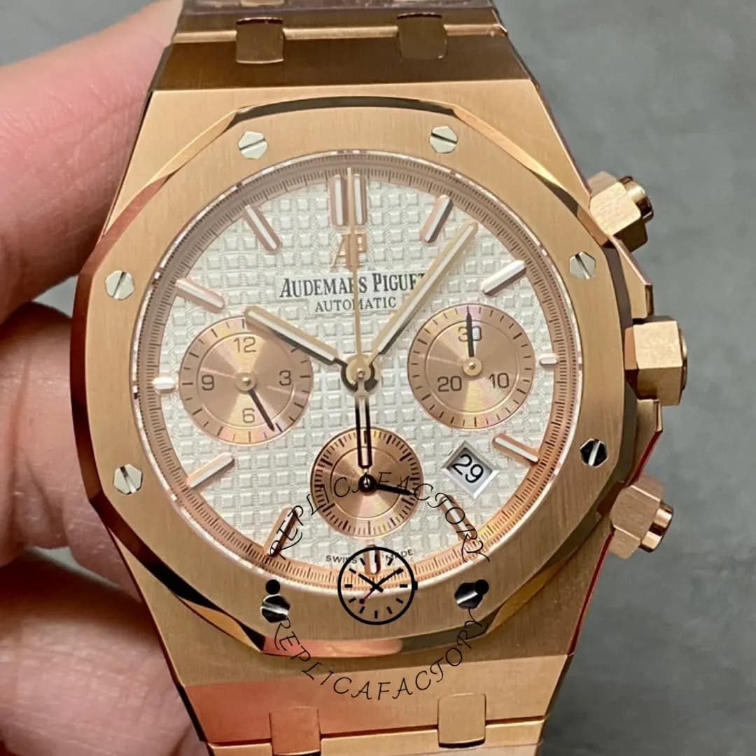 1:1 Clone AP Royal Oak Chronograph Rose Gold Unisex Watch 26315OR.OO.1256OR.01 — view 1