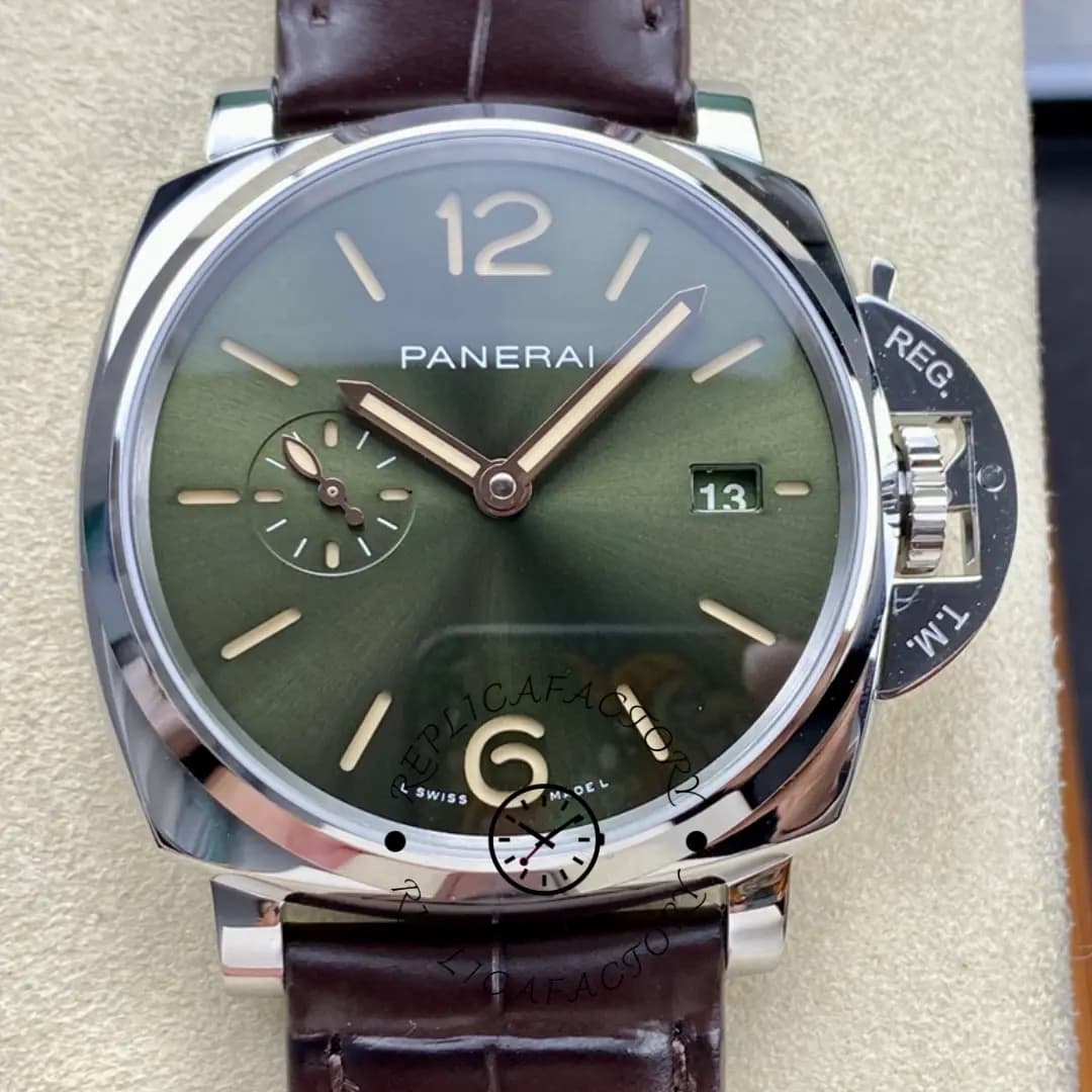 Panerai PAM01329 Luminor Due 1:1 Clone Automatic Platinum 42MM Green Dial — view 1