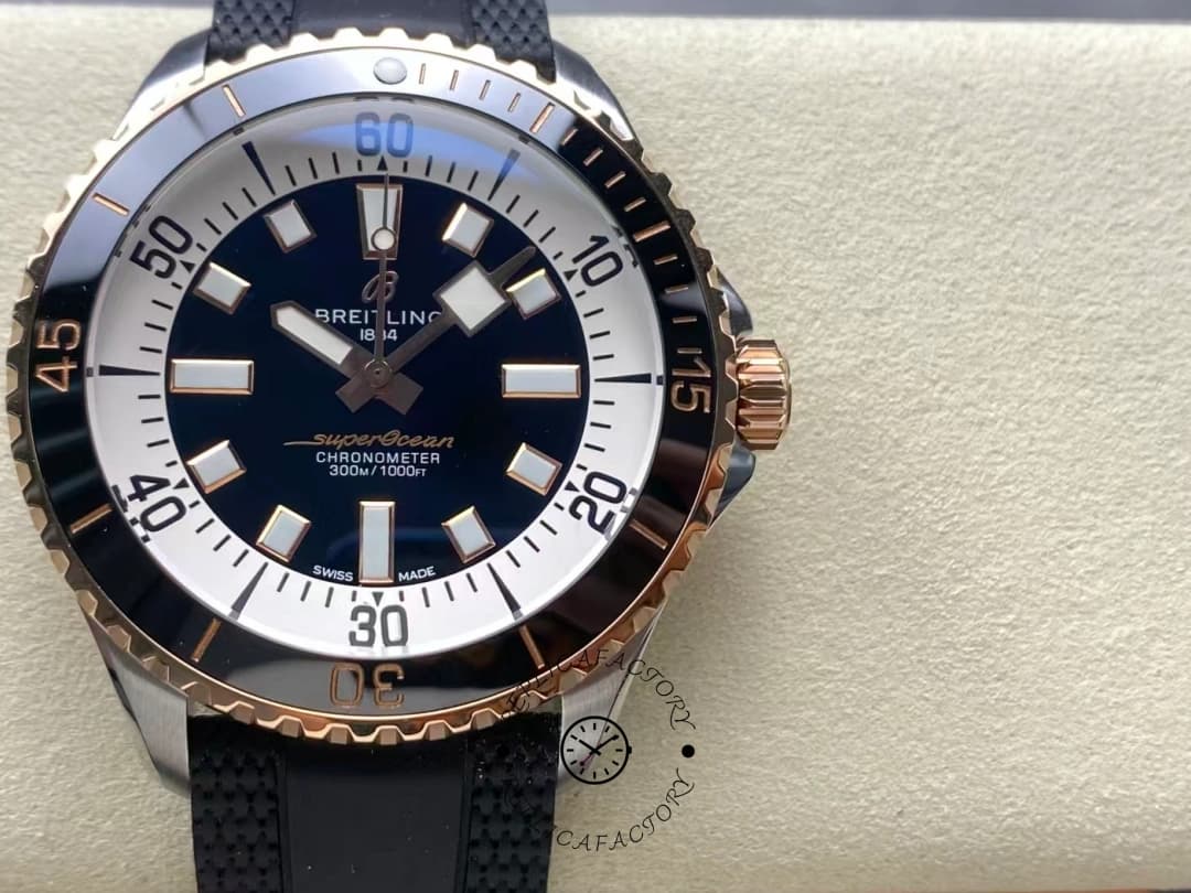 Breitling Superocean Steel & Rose Gold Men's Watch U17375211B1S1 Replica Automatic 42mm — view 1