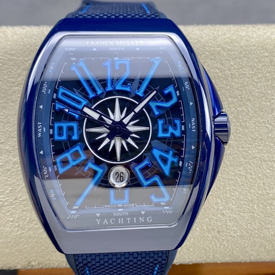 Swiss Franck Muller Framulan V45 Ceramic Yacht Model Blue 45mm — view 1