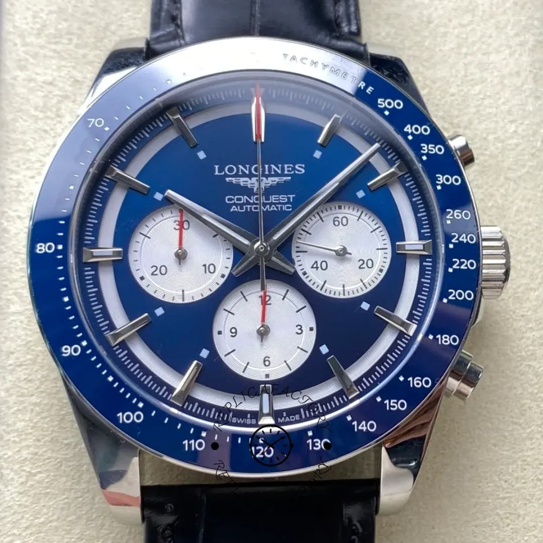 Longines L3.835.4.91.2 Conquest Replica Blue Dial Men's Watch — view 1