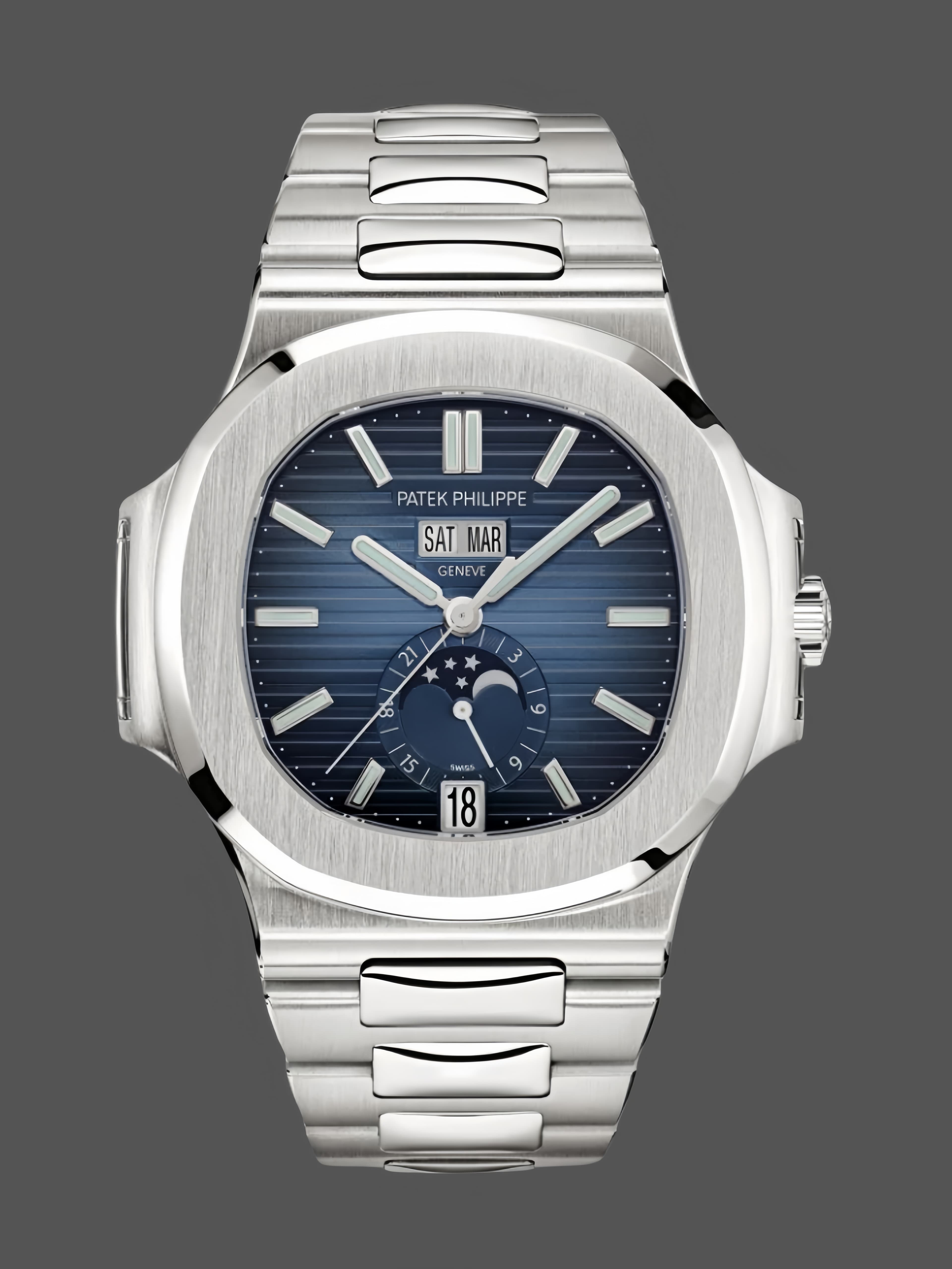 Patek Philippe Nautilus 5726 1A 001 40.5mm Stainless Steel Blue Dial Watch — view 1