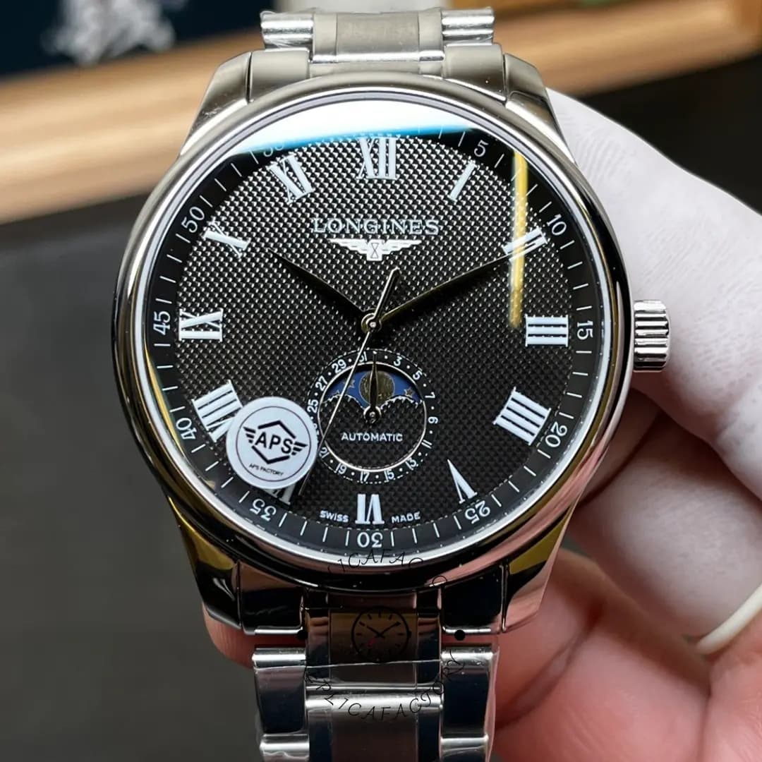 Longines L2.919.4.51.6 Master Collection 42 Moonphase Replica Black Roman — view 1