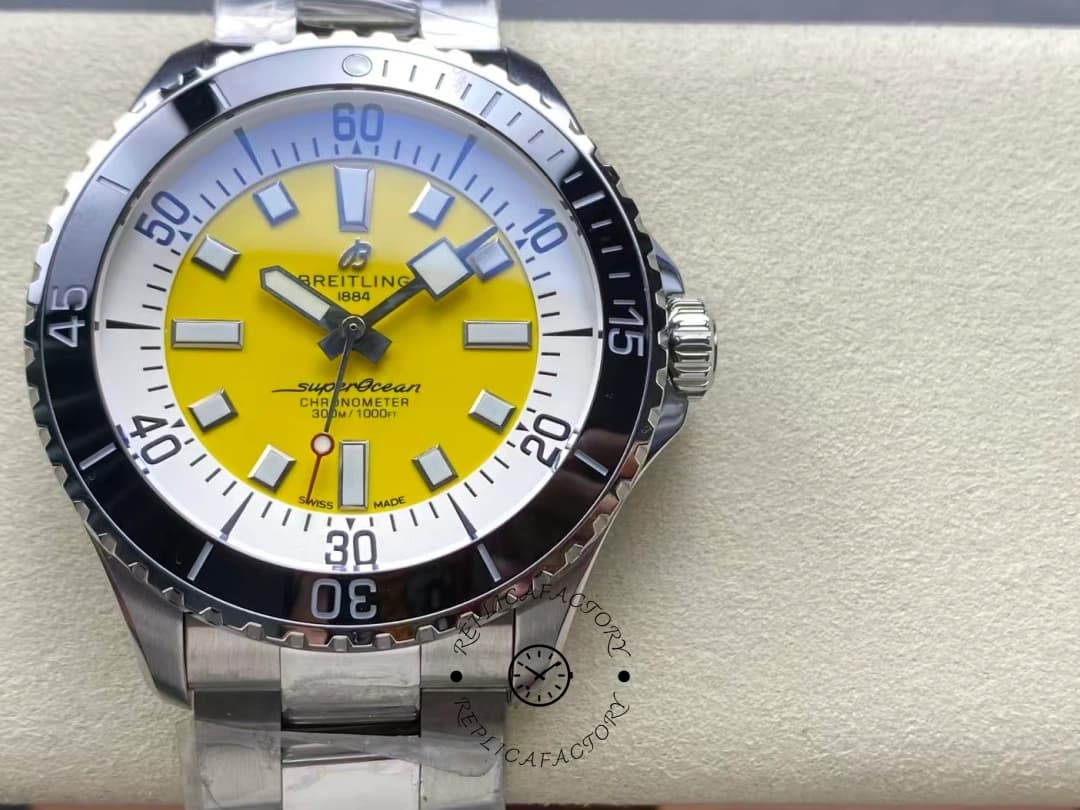 Breitling Superocean Automatic 42 Men's Watch A17375211I1A1 1:1 Clone Yellow Dial — view 1