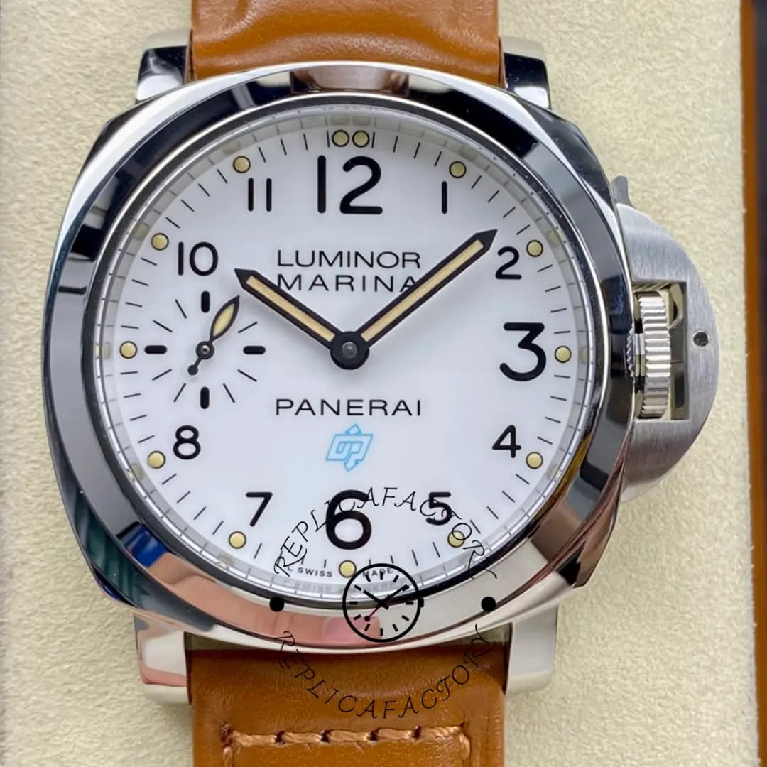 Panerai Luminor Marina Blue OP Logo PAM00778 Replica White Watch — view 1