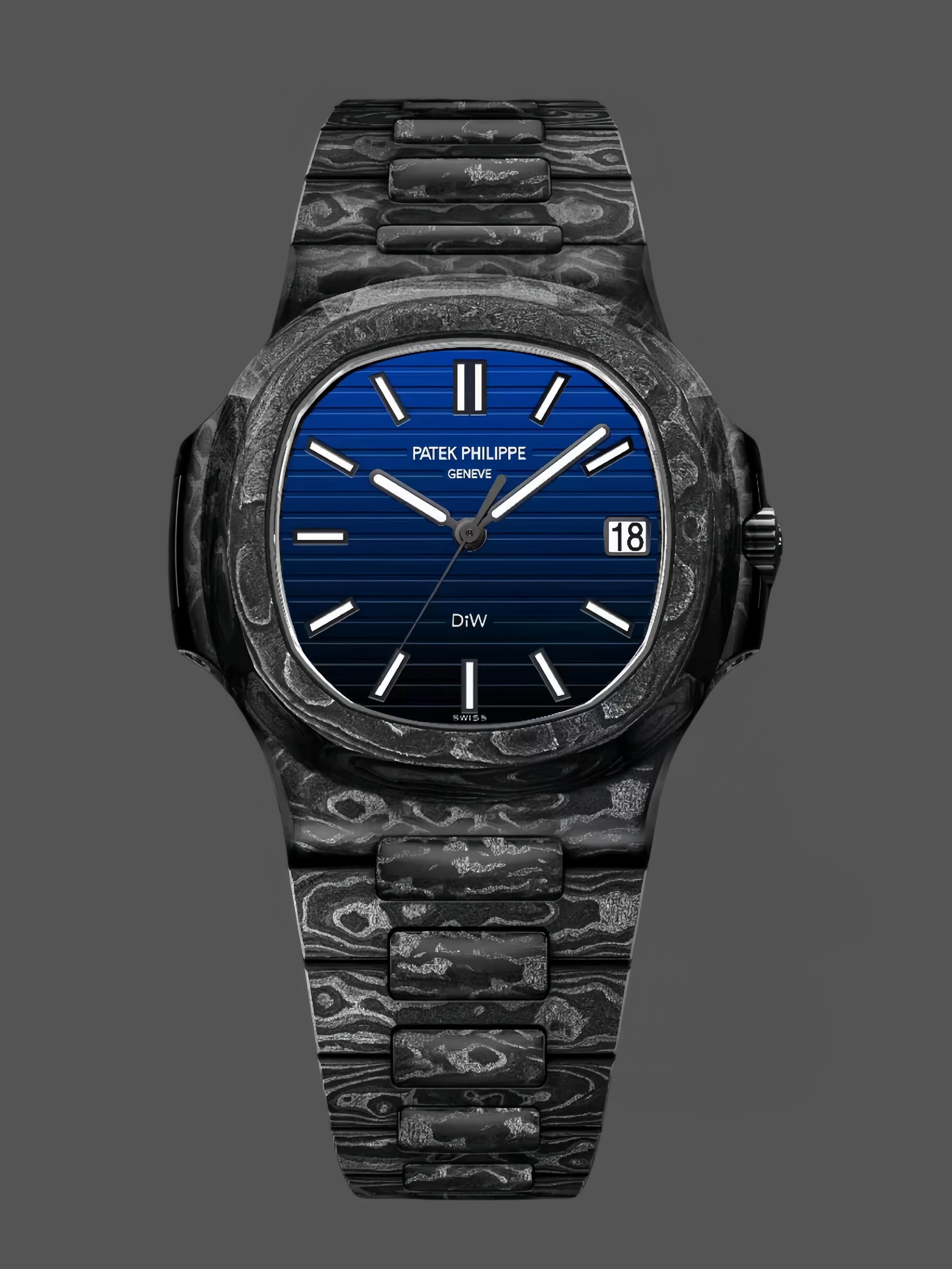 Patek Philippe Nautilus Carbon Fiber Case Blue Dial 5711 40MM Watch — view 1