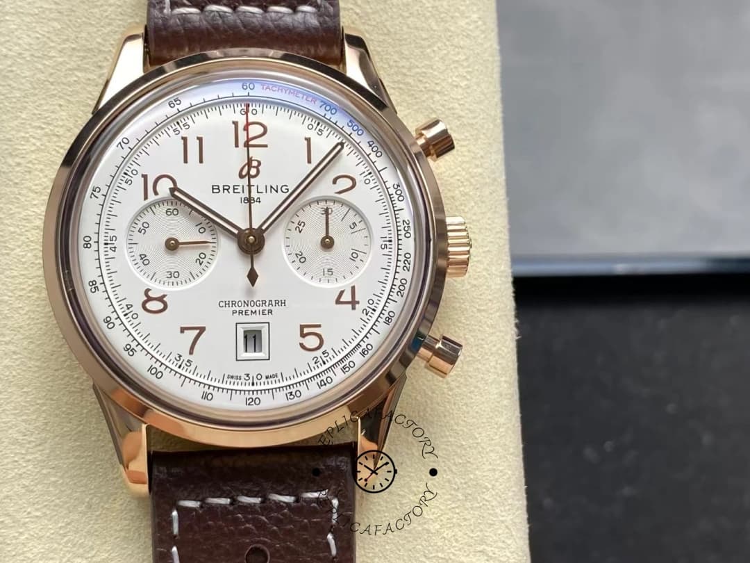 Breitling Premier B01 RB0145371G1P2 Rose Gold 42 Replica — view 1