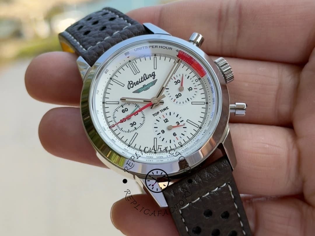 Breitling Top Time B01 AB01766A1A1X1 Ford Thunderbird 41 Brown Leather Strap Replica — view 1