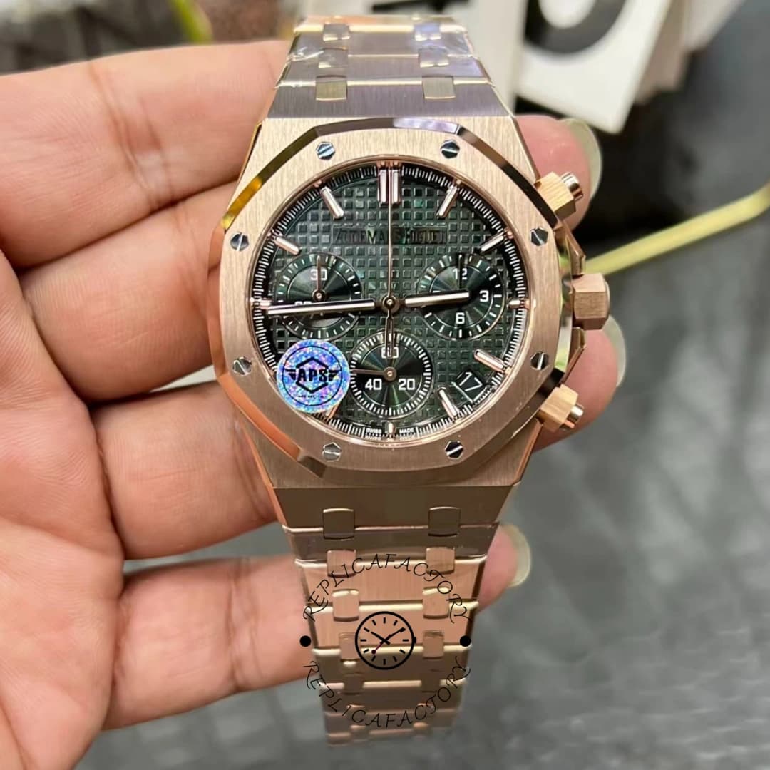 1:1 Clone AP Royal Oak Chronograph 26240OR.OO.1320OR.08 Rose Gold Men's Watch — view 1