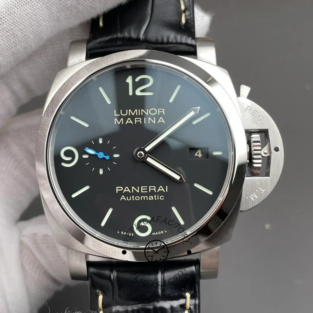 1:1 Clone Panerai Luminor Marina 1950 44 3 Days PAM01312 44mm Black Alligator — view 1