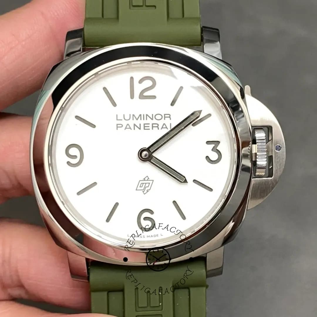 1:1 Clone Panerai PAM01087 Luminor Base Logo 3 Days 44mm White Dial — view 1