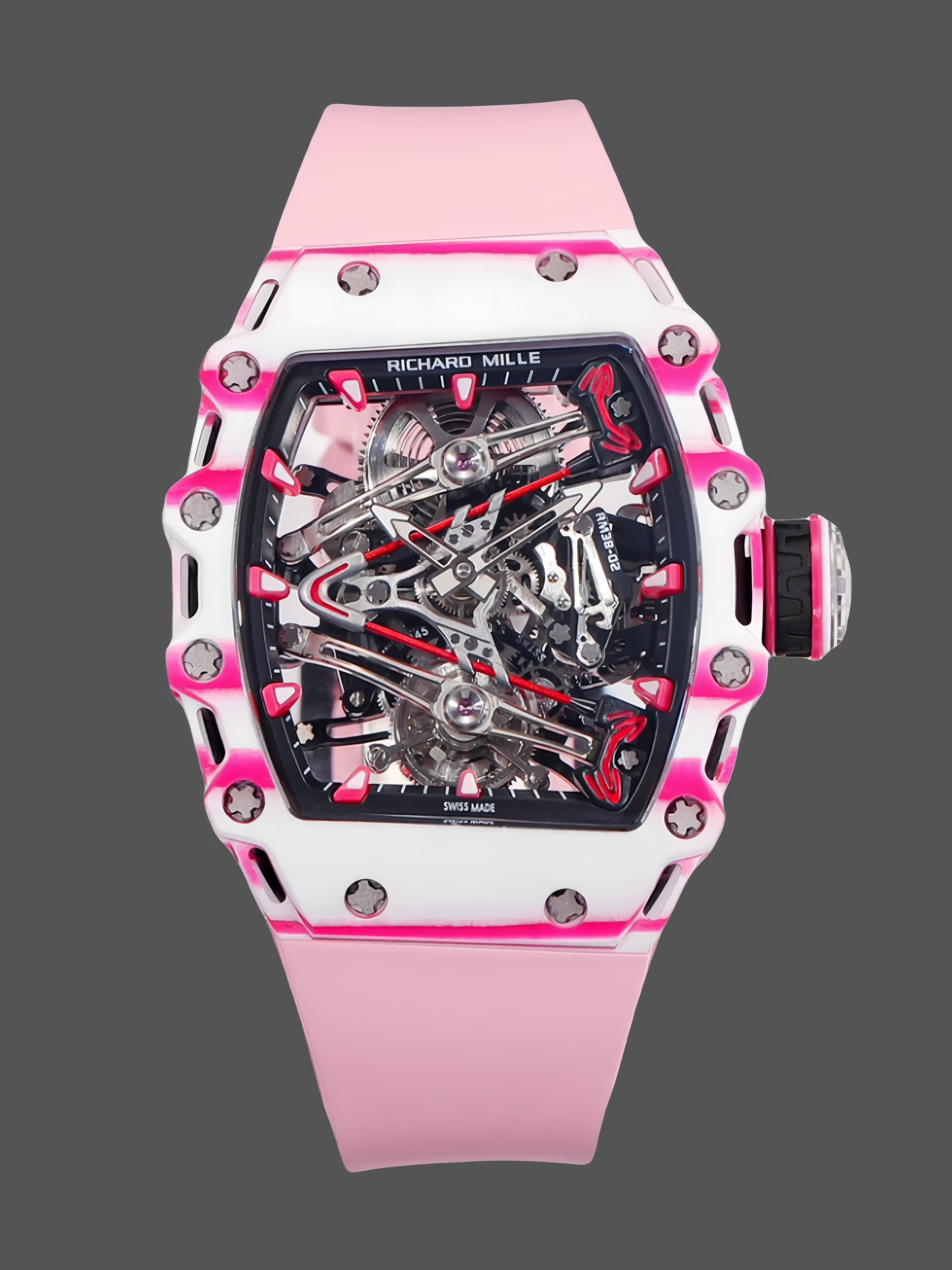 Richard Mille RM 38 02 Bubba Watson Tourbillon Pink Rubber Strap — view 1