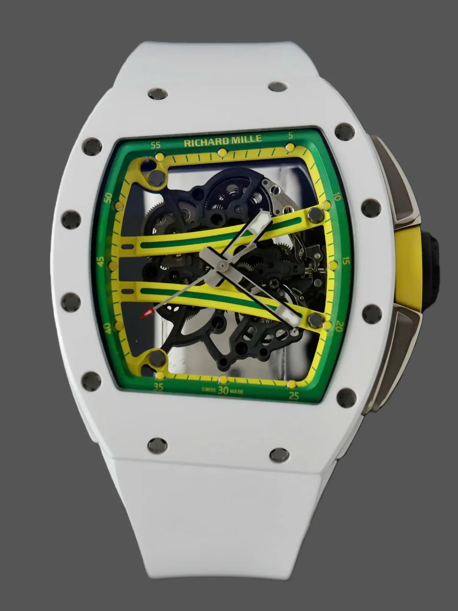 1:1 Clone Richard Mille RM61 01 White Ceramic — view 1