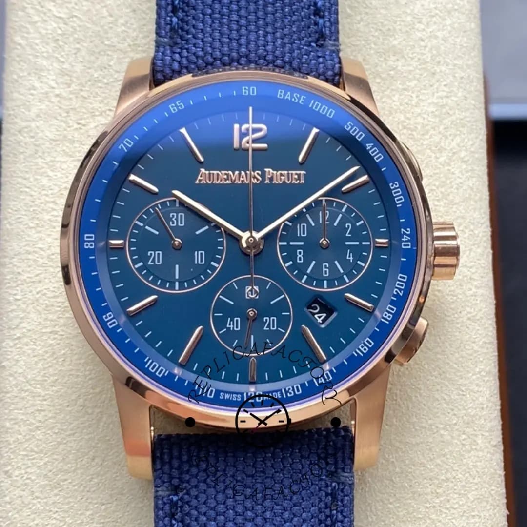 AP CODE 11.59 Replica Chronograph 26393OR.OO.A027KB.01 41MM Blue Strap — view 1