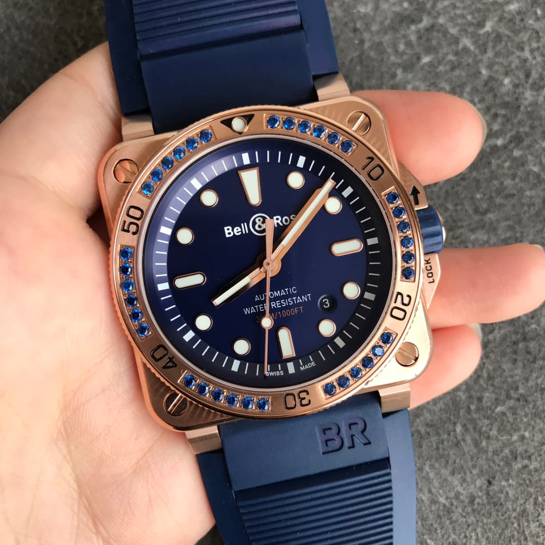 Bell Ross BR 03 92-D-BL-ST/SRB Blue — view 1
