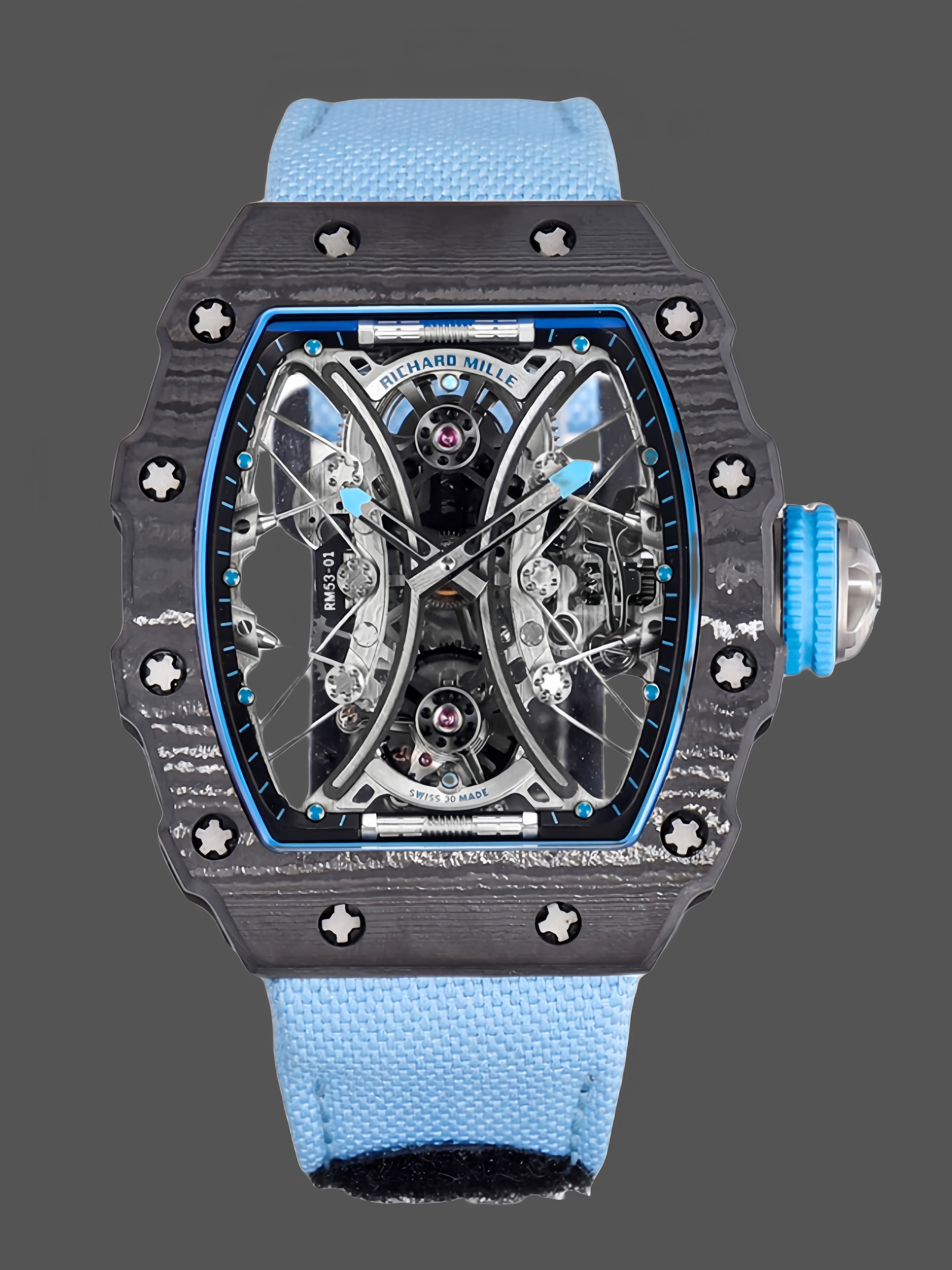 Richard Mille RM 53-01 Tourbillon Pablo Mac Donough Blue Fabric Strap — view 1