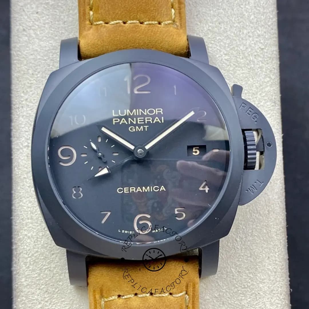 Panerai Luminor 1950 GMT PAM00441 1:1 Clone Automatic Watch Black Ceramic 44mm — view 1