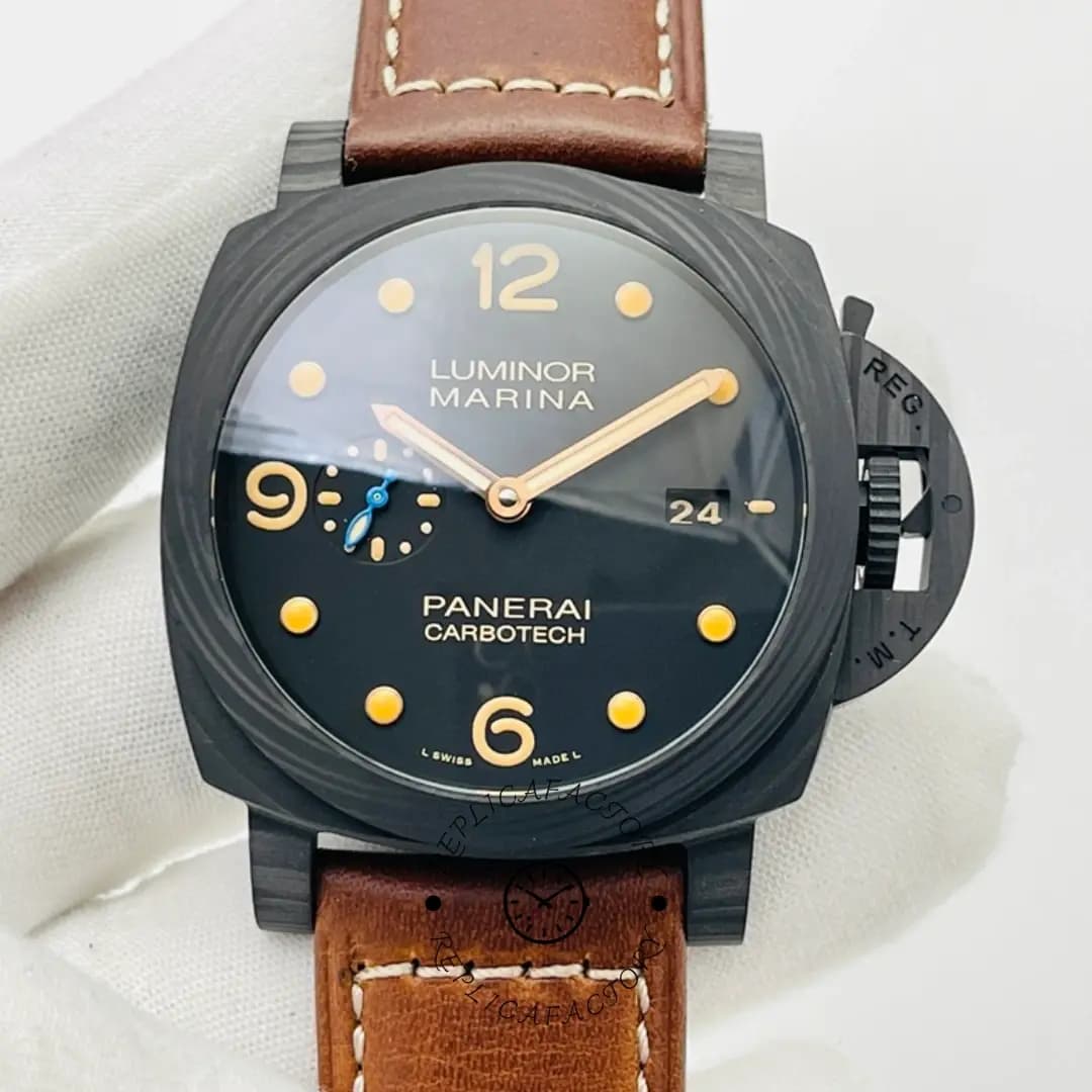 Panerai PAM00661 Luminor Marina 1950 44 Carbotech 1:1 Clone Brown Strap — view 1