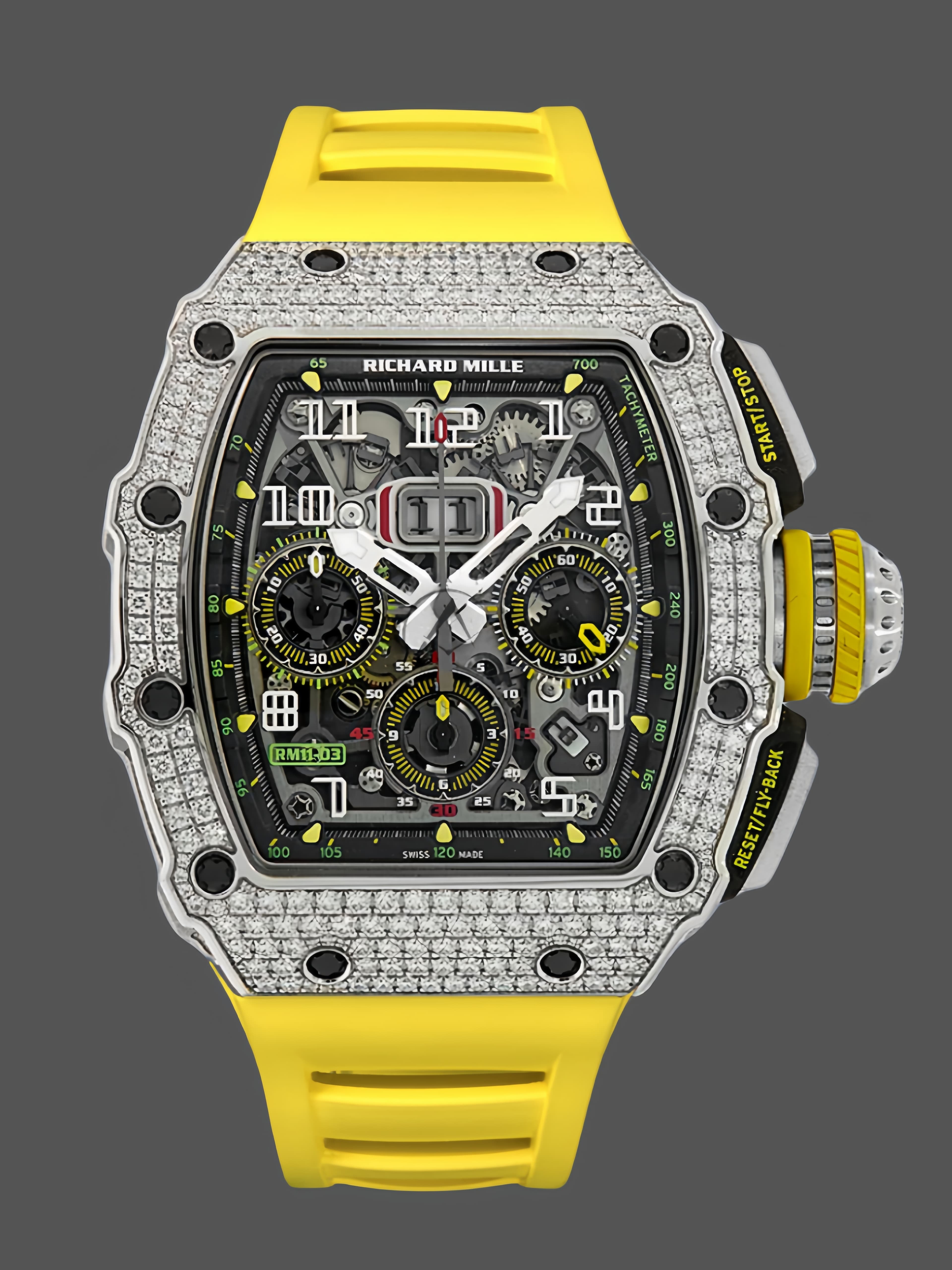 Richard Mille RM 011 03 Stainless Steel & 18K Gold Diamond Bezel — view 1