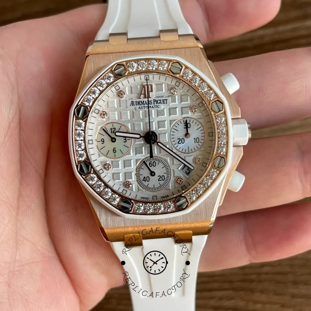 AP Royal Oak Offshore Chronograph 37 Diamond-Set 26048OK.ZZ.D010CA.01 Replica Unisex — view 1