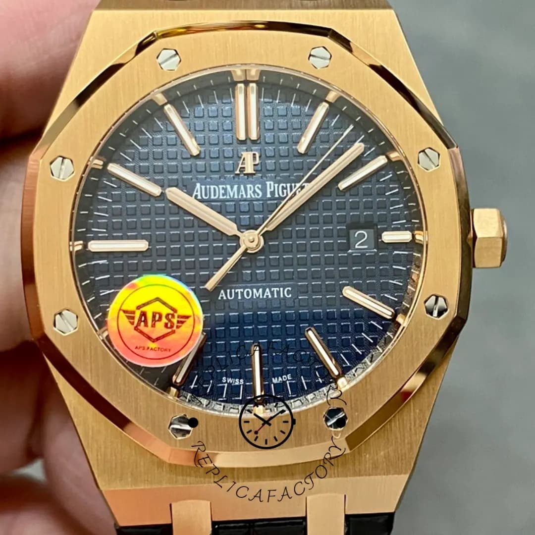 AP Royal Oak 1:1 Clone 41 Blue Dial 15400OR.OO.D002CR.01 Leather Strap — view 1