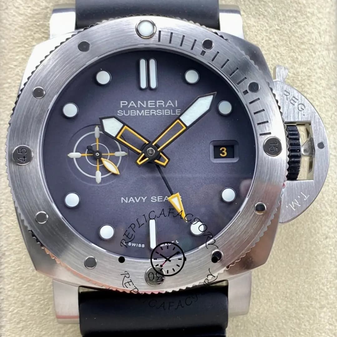 Panerai Submersible PAM01323 Navy SEALs 1:1 Clone Steel 44mm GMT — view 1