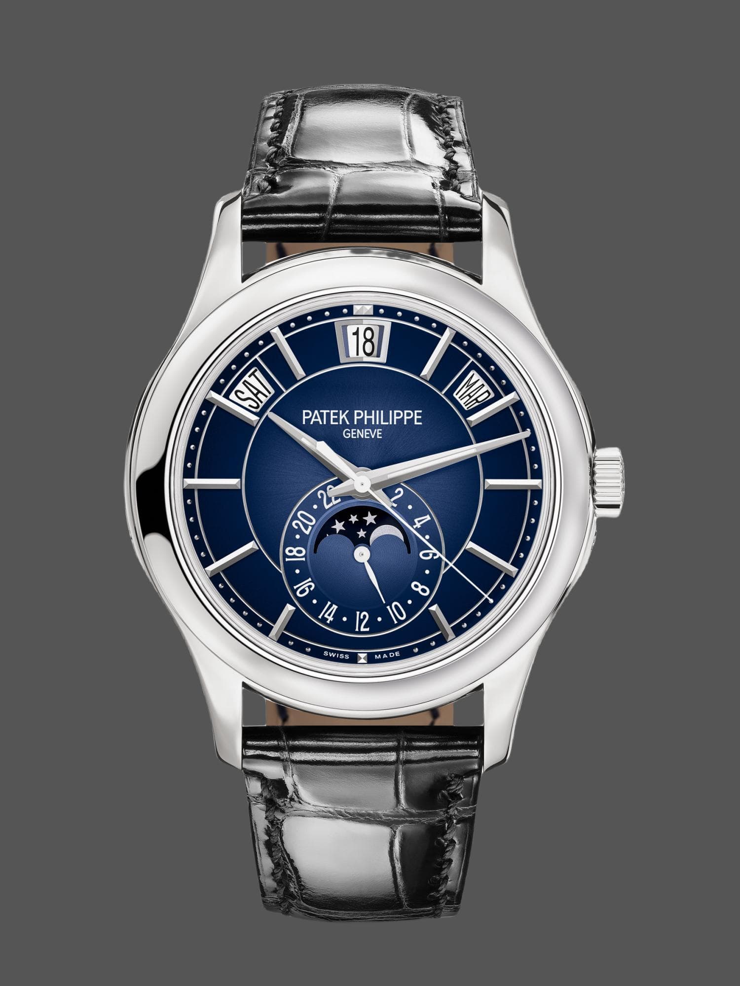Replica Patek Philippe Complications Annual Calendar White Gold 5205G 013 40mm Mens Watch — view 1