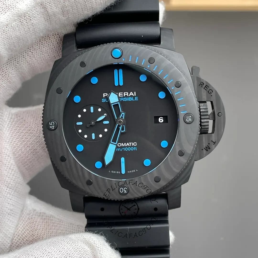 Panerai Luminor Submersible 47 3 Days Carbotech PAM01616 1:1 Clone Black Dial Men's Watch — view 1
