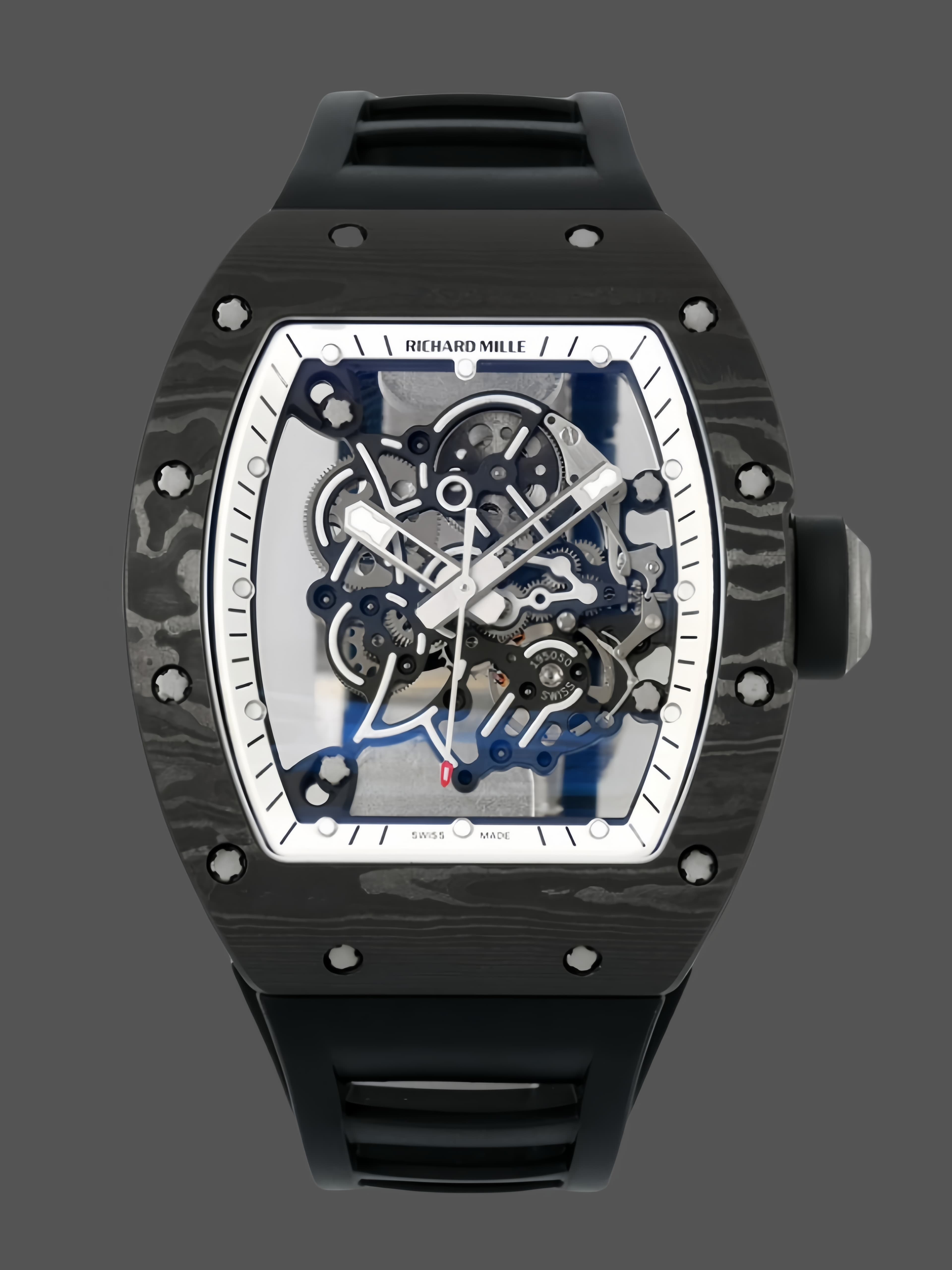 Richard Miller RM 055 RMUL2 NTPT Carbon Fiber Black & White — view 1