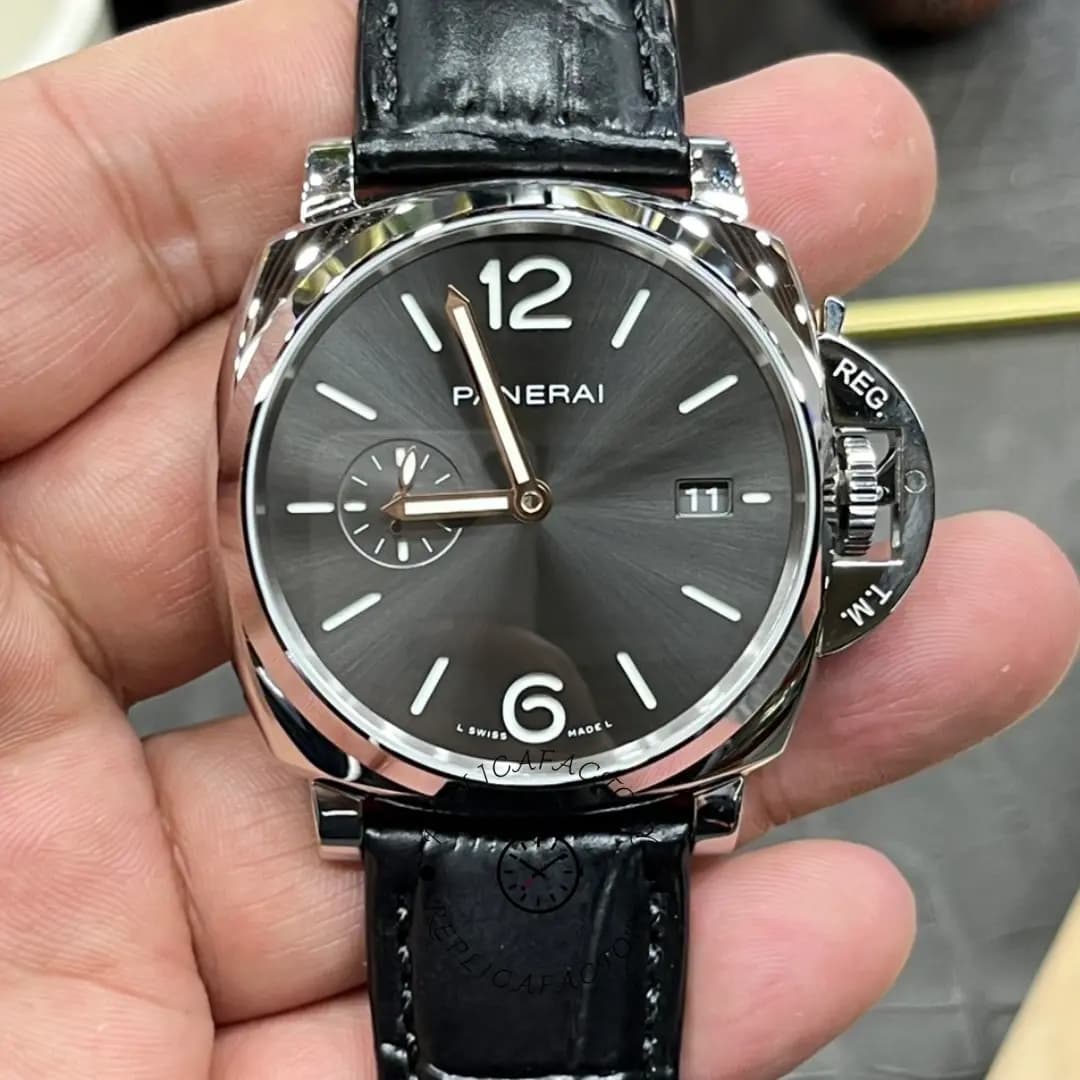 Panerai Luminor Due PAM01250 Anthracite Arabic Dial Replica 3 Days Date 42MM — view 1