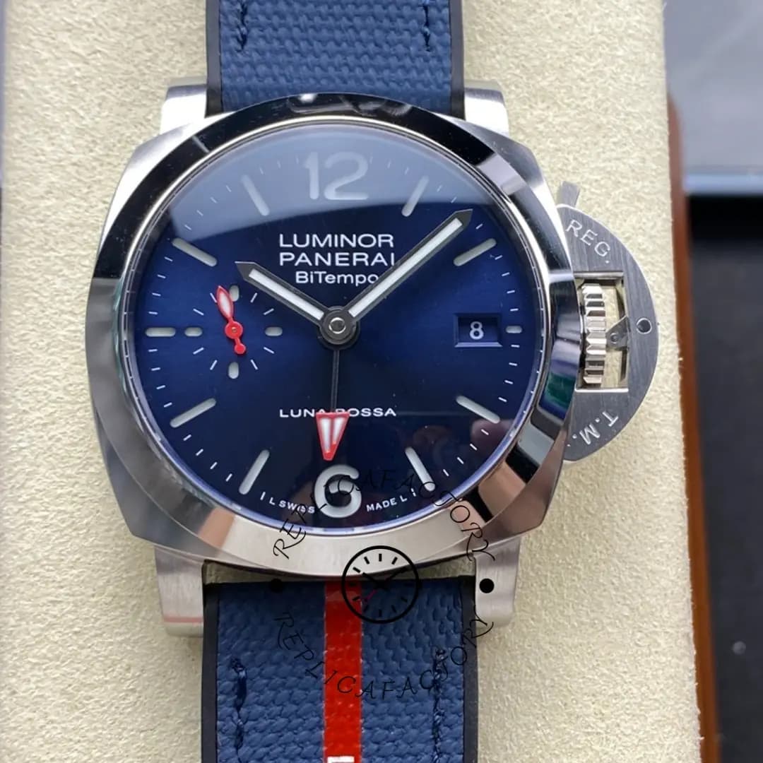 Panerai PAM01404 Luminor 1950 BiTempo Luna Rossa 1:1 Clone 40mm Blue Dial — view 1
