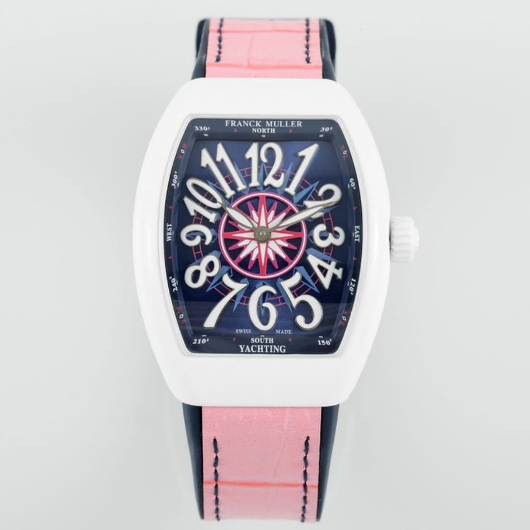 Franck Muller Women's Yacht Pink Leather Strap — view 1