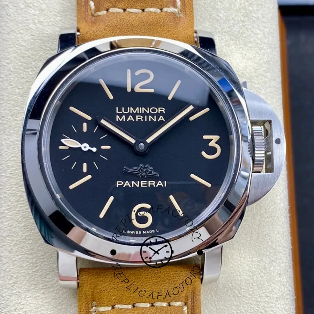 1:1 Clone Panerai PAM00416 Luminor Marina Beverly Hills 44 Leather Watch — view 1