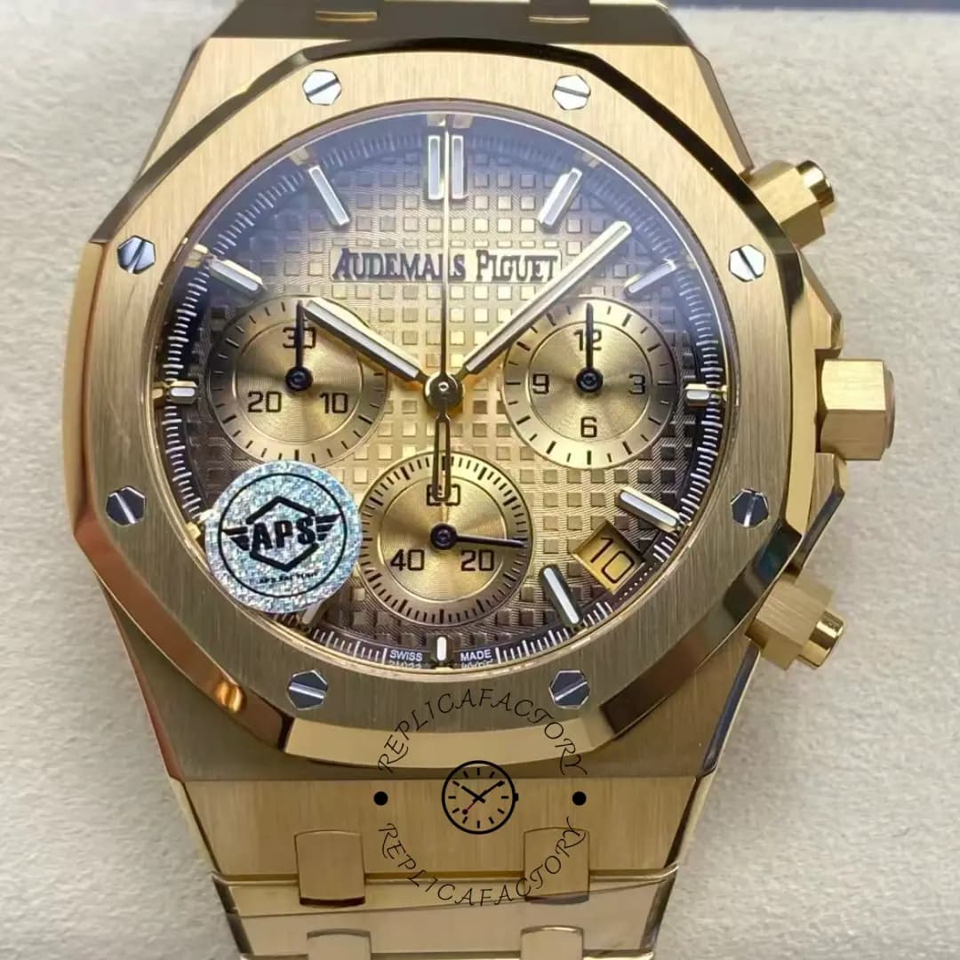 Replica AP Royal Oak Chronograph 41 26240BA.OO.1320BA.02 Yellow Gold — view 1