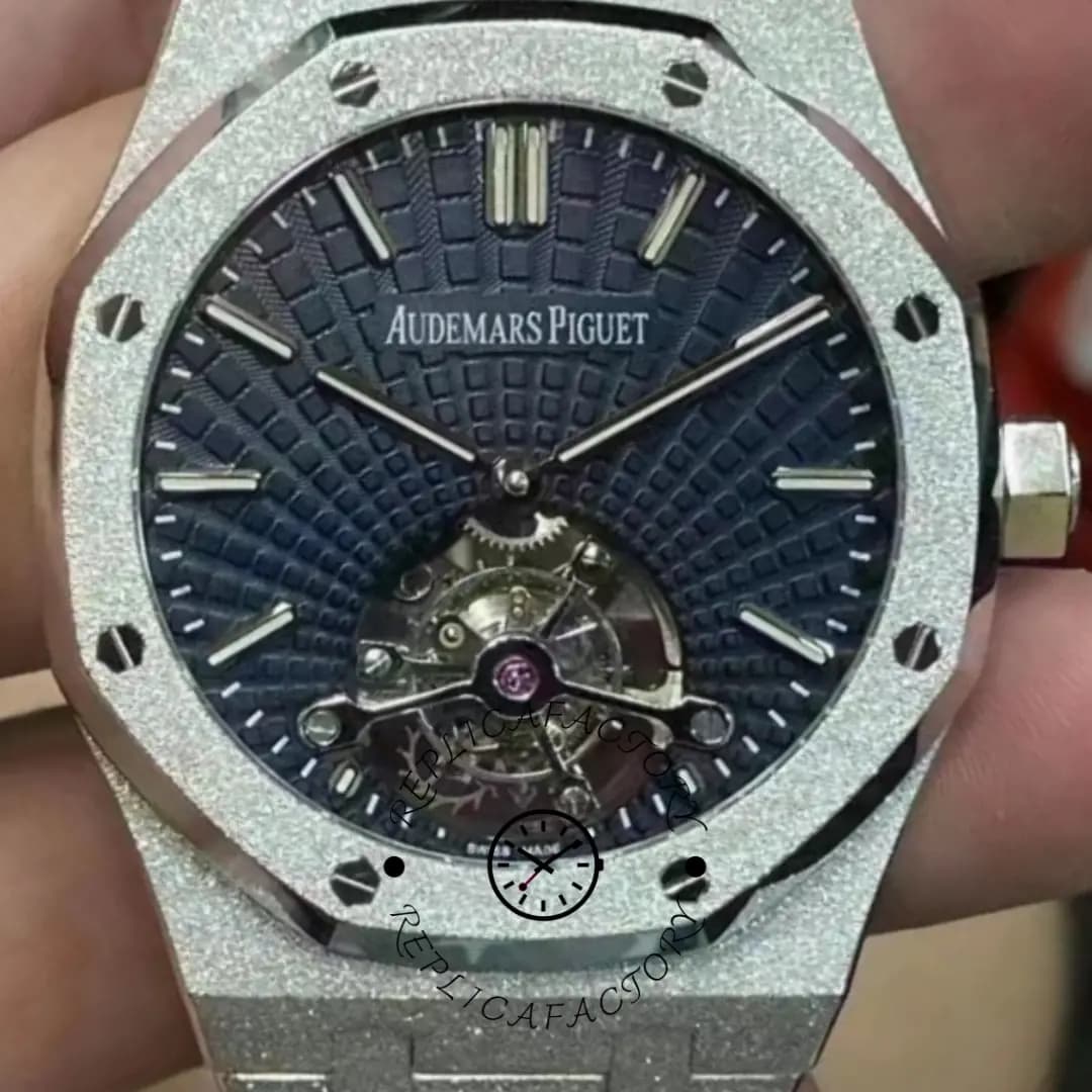 AP Royal Oak Tourbillon Extra-Thin Frosted White Gold 26520BC.GG.1224BC.01 Replica — view 1