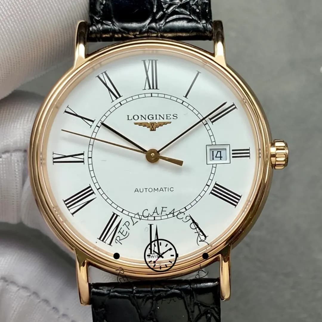 1:1 Clone Longines L4.787.8.11.4 Elegant Collection Classic Automatic Rose Gold — view 1
