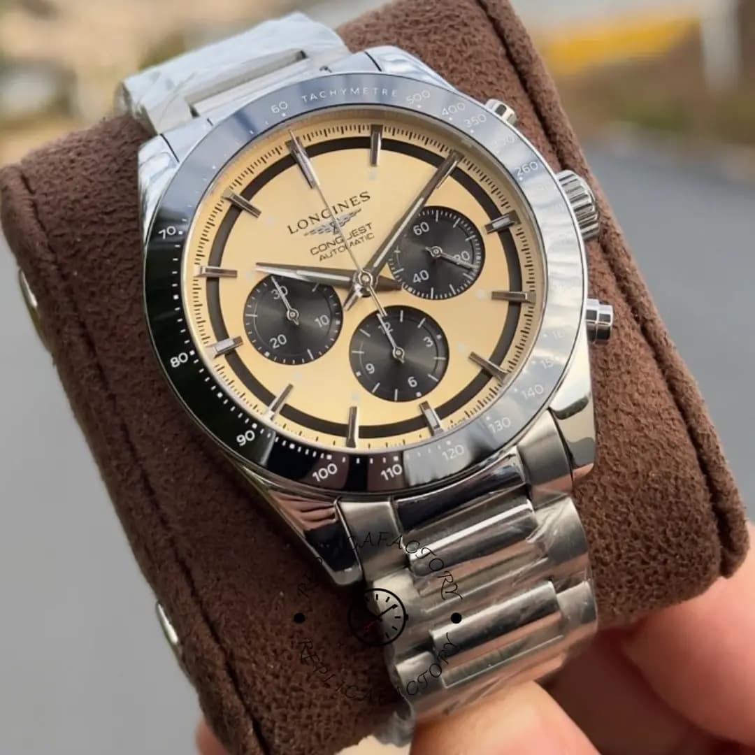 Longines Conquest Replica L3.835.4.32.6 Panda Dial Automatic Chrono — view 1
