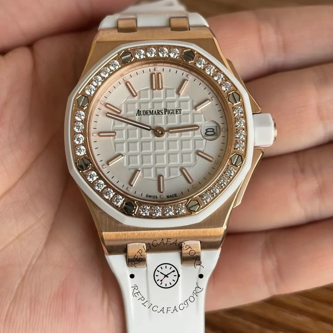 AP Replica 67540OK.ZZ.A010CA.01 Royal Oak Offshore Quartz 37 Diamond-Set Watch — view 1