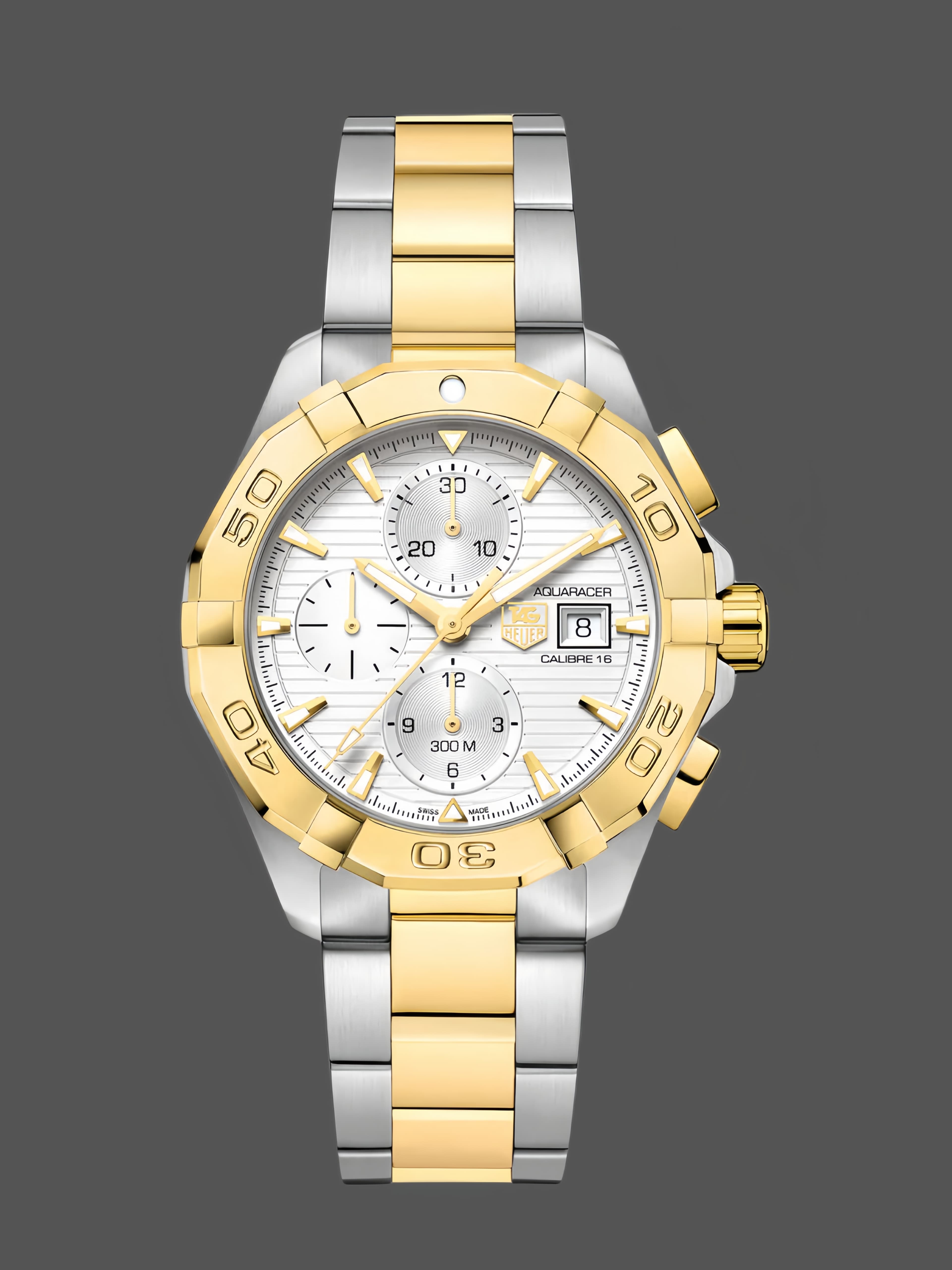 Tag Heuer Aquaracer Chronograph CAY2121.BB0923 43mm Gold/Silver — view 1